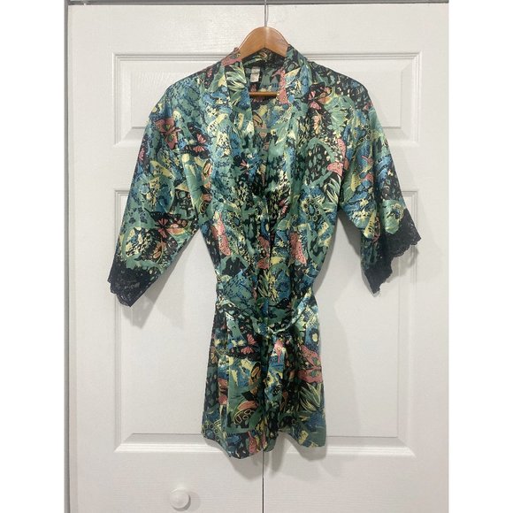 Frederick's of Hollywood Short Multi-Color Robe Size Small - Picture 2 of 7
